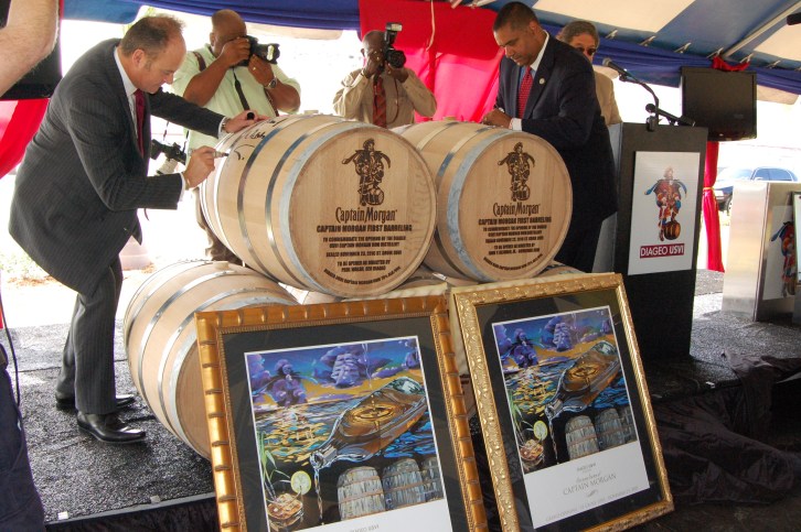 Diageo grand opening - barrel signing